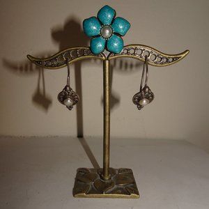 SS 925 SU Real Pearl Dangle Earrings